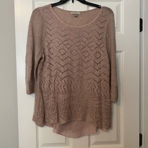 Adorable blush colored sweater size 1X